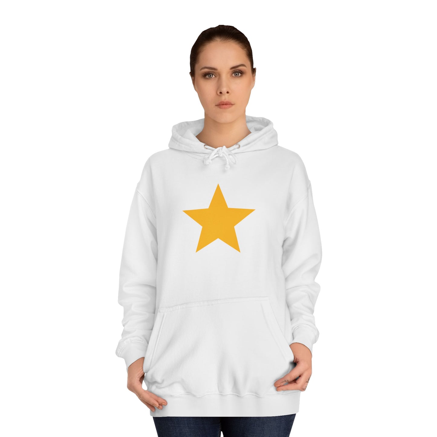 Vibrant Star Unisex College Hoodie, Casual Wear, College Gear, Gift for Students, Cozy Apparel, Everyday Hoodie