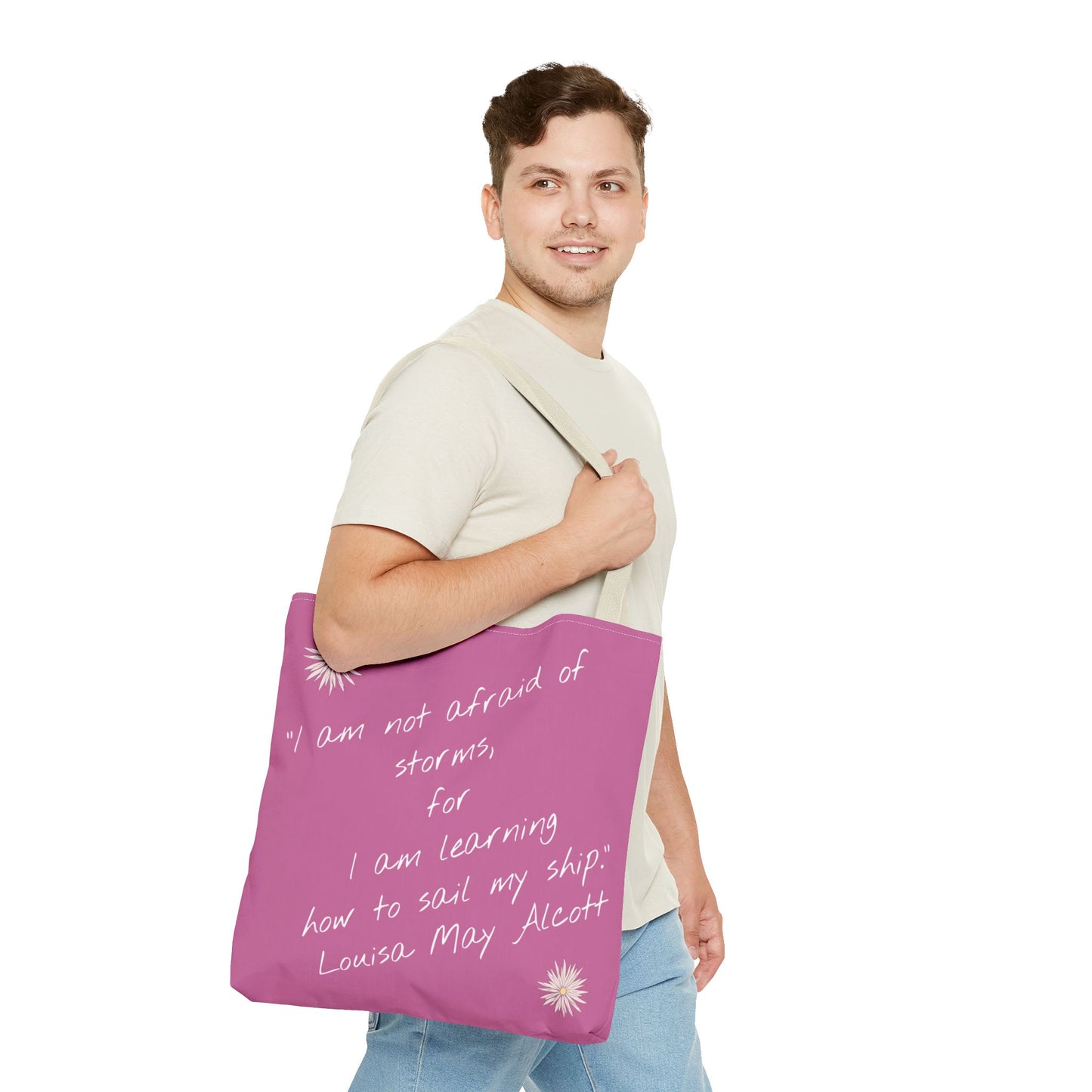 Inspirational Quote Tote Bag, Motivational Travel Bag, Affirmation Shopping Tote, Stylish Gift for Her, Eco-Friendly Daily Use