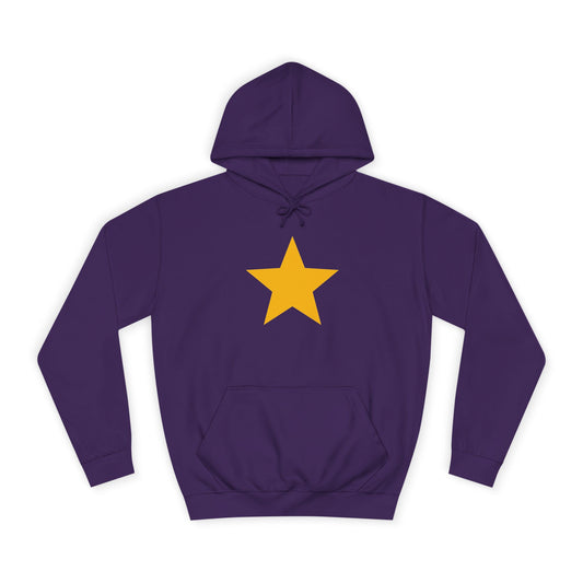 Vibrant Star Unisex College Hoodie, Casual Wear, College Gear, Gift for Students, Cozy Apparel, Everyday Hoodie